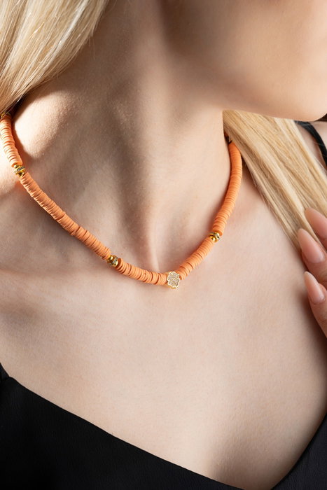 Heliophilia Silver Collar KL-0867 Multicolor con Colgante de Trébol